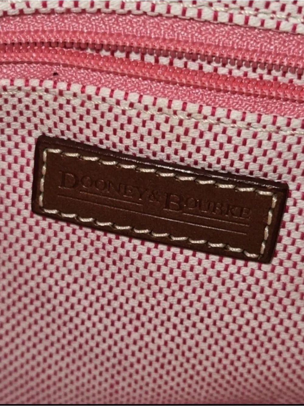 Vintage Dooney & Bourke Rare Color Bucket Bag/ Purse- Monogram Pink & Green